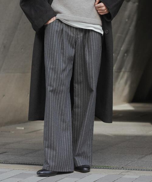 SENSE OF PLACE by URBAN RESEARCH(センスオブプレイスバイアーバンリサーチ)の「ウールブレンドカーブポケットストレートパンツ(その他パンツ・メンズ・グレー/ブラウン・LARGE/MEDIUM)」の8枚目の写真