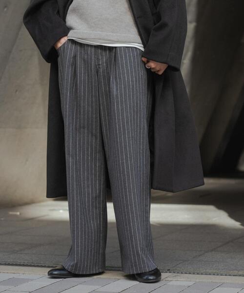 SENSE OF PLACE by URBAN RESEARCH(センスオブプレイスバイアーバンリサーチ)の「ウールブレンドカーブポケットストレートパンツ(その他パンツ・メンズ・グレー/ブラウン・LARGE/MEDIUM)」の7枚目の写真