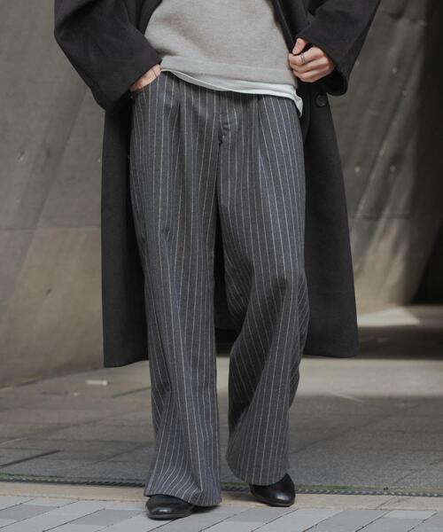 SENSE OF PLACE by URBAN RESEARCH(センスオブプレイスバイアーバンリサーチ)の「ウールブレンドカーブポケットストレートパンツ(その他パンツ・メンズ・グレー/ブラウン・LARGE/MEDIUM)」の6枚目の写真