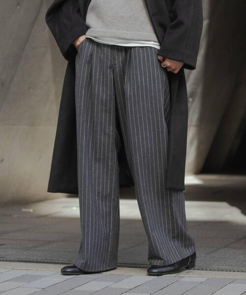 SENSE OF PLACE by URBAN RESEARCH(センスオブプレイスバイアーバンリサーチ)の「ウールブレンドカーブポケットストレートパンツ(その他パンツ・メンズ・グレー/ブラウン・LARGE/MEDIUM)」の5枚目の写真