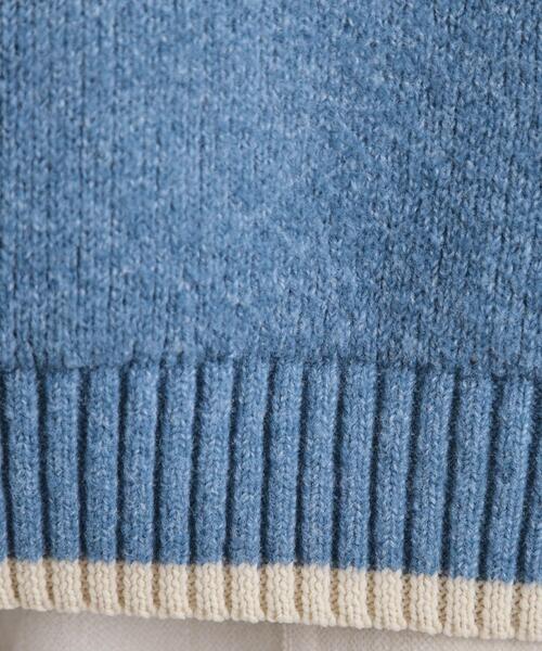 THE SHOP TK (ザ ショップ ティーケー )の「【洗える】ほど良くラフで女性らしい ハーフZIPニット(ニット/セーター・レディース・ブルー/チャコールグレー/ライトベージュ・13/12)」の15枚目の写真