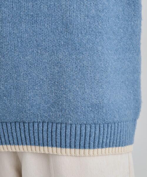 THE SHOP TK (ザ ショップ ティーケー )の「【洗える】ほど良くラフで女性らしい ハーフZIPニット(ニット/セーター・レディース・ブルー/チャコールグレー/ライトベージュ・13/12)」の22枚目の写真