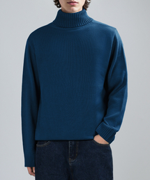 BALANCE T-NECK KNIT (DEEP BLUE)
