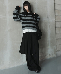 SCHISM INDUCING（スキズムインデューシング）の「ASYMMETRY SKIRT SLACKS BLACK（スラックス）」