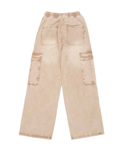 DOUBLE JD(ダブルジェイディー)の「ビッグカーゴデニムパンツ(ベージュ)(デニムパンツ・レディース・その他・LARGE/MEDIUM)」の2枚目の写真