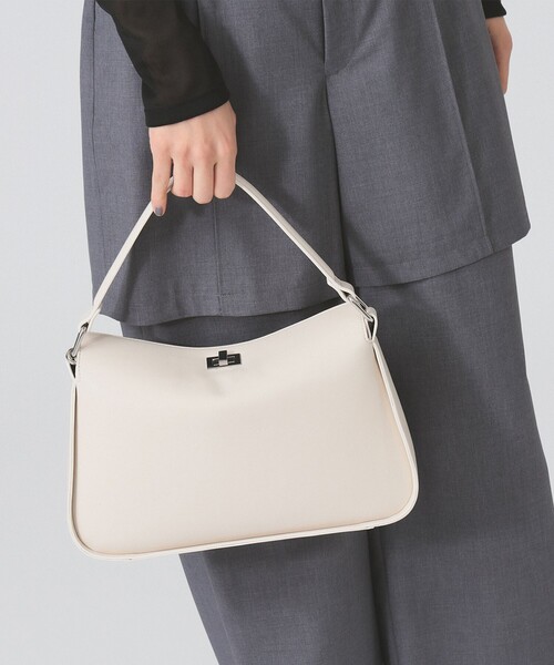 Ray BEAMS（レイビームス）の「スクエア ワンハンドル バッグ（トートバッグ・レディース・オフホワイト/ブラック・ONE SIZE）」の2枚目の写真