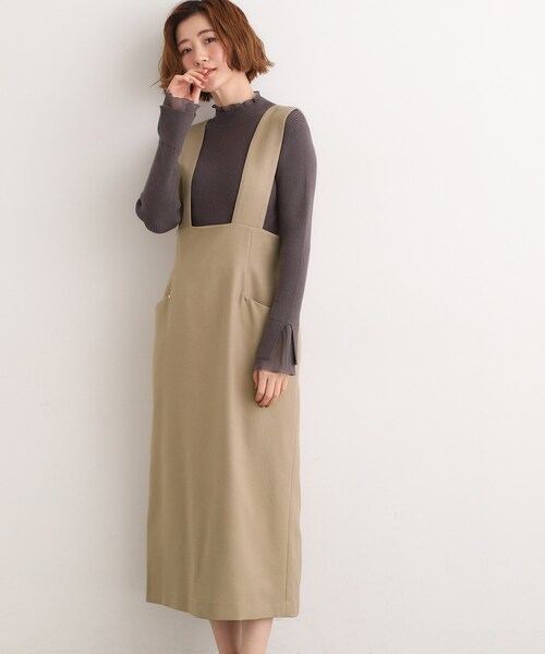 grove（グローブ）の「【ウエストゴム】美シルエットなハイウエストサス付きスカート（スカート・レディース・アイボリー/ブラック/ブラウン系その他・02/01/03/04/05）」の3枚目の写真