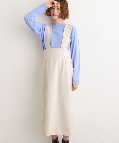 grove（グローブ）の「【ウエストゴム】美シルエットなハイウエストサス付きスカート（スカート・レディース・アイボリー/ブラック/ブラウン系その他・02/01/03/04/05）」の2枚目の写真