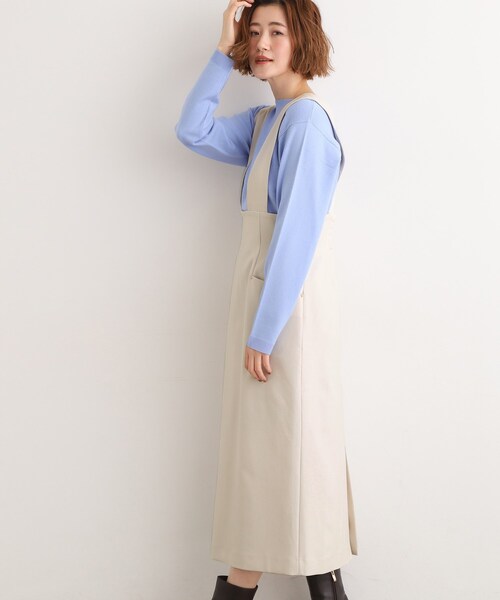 grove（グローブ）の「【ウエストゴム】美シルエットなハイウエストサス付きスカート（スカート・レディース・アイボリー/ブラック/ブラウン系その他・02/01/03/04/05）」の4枚目の写真