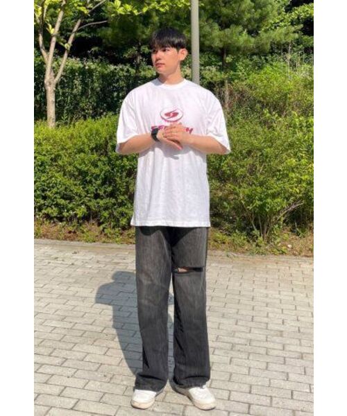 SEARCH410(サーチ410)の「ブリードロゴ半袖Tシャツホワイト-マゼンタ(Tシャツ/カットソー・メンズ・その他・MEDIUM/LARGE)」の3枚目の写真