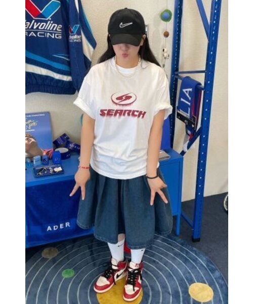 SEARCH410(サーチ410)の「ブリードロゴ半袖Tシャツホワイト-マゼンタ(Tシャツ/カットソー・メンズ・その他・MEDIUM/LARGE)」の9枚目の写真