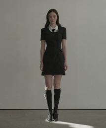 MAU SOLEUM（マウソレウム）の「Jenn half-sleeve suit jacket dress - Black（ワンピース・レディース）」