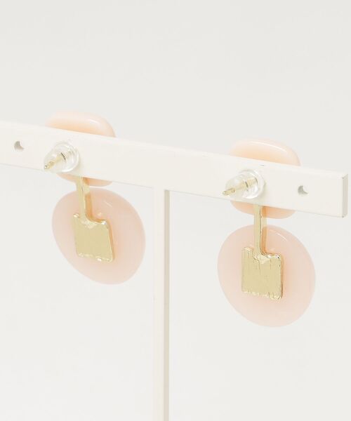 Trish（トリッシュ）の「サークルレジンピアス（ピアス（両耳用）・レディース・アイボリー/ピンク・FREE）」の3枚目の写真