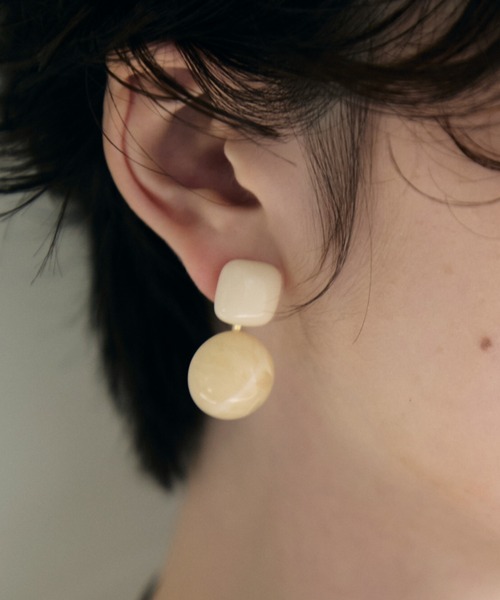 Trish（トリッシュ）の「サークルレジンピアス（ピアス（両耳用）・レディース・アイボリー/ピンク・FREE）」の7枚目の写真