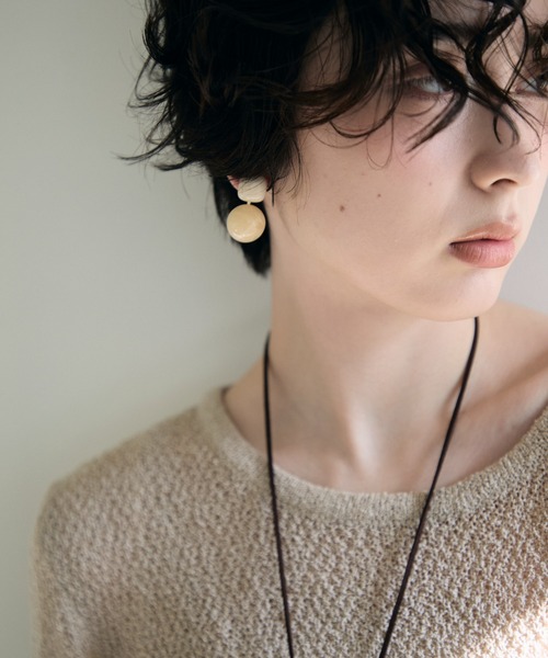 Trish（トリッシュ）の「サークルレジンピアス（ピアス（両耳用）・レディース・アイボリー/ピンク・FREE）」の9枚目の写真