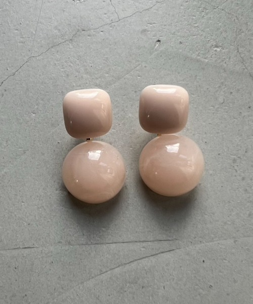 Trish（トリッシュ）の「サークルレジンピアス（ピアス（両耳用）・レディース・アイボリー/ピンク・FREE）」の4枚目の写真