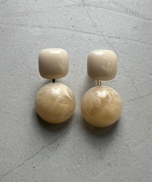 Trish（トリッシュ）の「サークルレジンピアス（ピアス（両耳用）・レディース・アイボリー/ピンク・FREE）」の5枚目の写真