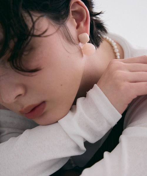 Trish（トリッシュ）の「サークルレジンピアス（ピアス（両耳用）・レディース・アイボリー/ピンク・FREE）」の14枚目の写真