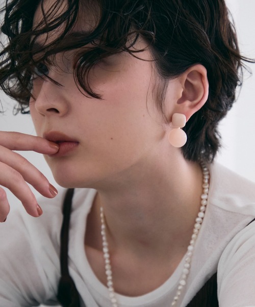 Trish（トリッシュ）の「サークルレジンピアス（ピアス（両耳用）・レディース・アイボリー/ピンク・FREE）」の19枚目の写真