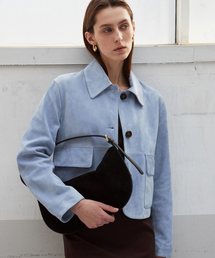 VERDEMAR（ベルデマール）の「Italian suede pocket point JK_Alry Blue（ライダースジャケット）」