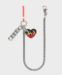 NONENON（ノンノン）の「FLAME LOVE KEYRING(RED)_L（キーケース/キーアクセサリー）」