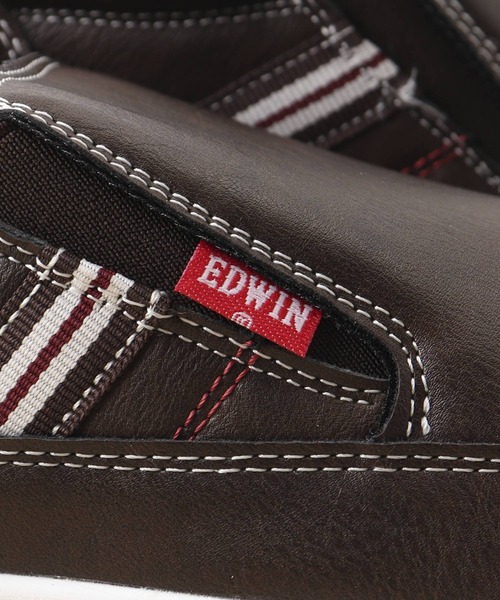 EDWIN(エドウィン)の「EDWIN 軽量 スニーカー(スリッポン・メンズ・ダークブラウン/ブラック・27cm/26.5cm/25.5cm/25cm/26cm)」の3枚目の写真