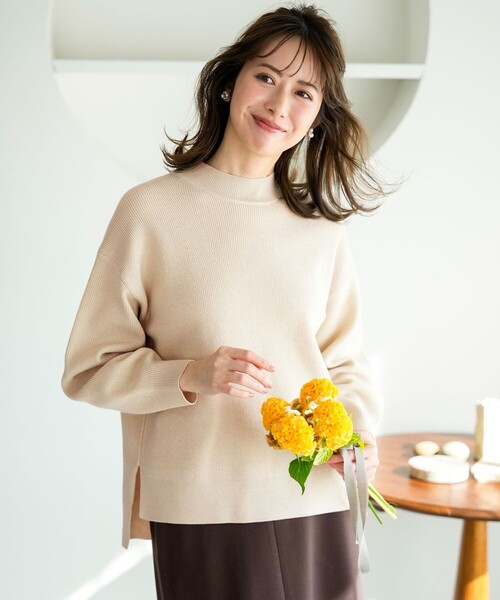 ANY SIS(エニィスィス)の「ラインポイント ニット(ニット/セーター・レディース・ベージュ系/ライトイエロー系/スカイブルー系/ホワイト系/ネイビー系/オレンジ系・X-LARGE)」の8枚目の写真