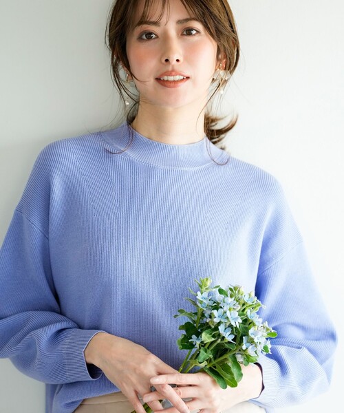 ANY SIS(エニィスィス)の「ラインポイント ニット(ニット/セーター・レディース・ベージュ系/ライトイエロー系/スカイブルー系/ホワイト系/ネイビー系/オレンジ系・X-LARGE)」の16枚目の写真