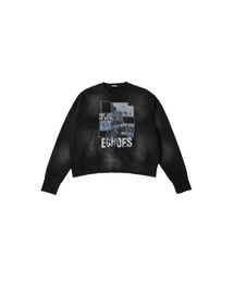 VINTAGE ANIMAL PATCH SWEATSHIRT [BLACK]