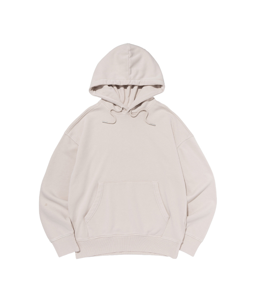 BECANVAS PIGMENT DYDE OVERFIT HOOD (SAND BEIGE)