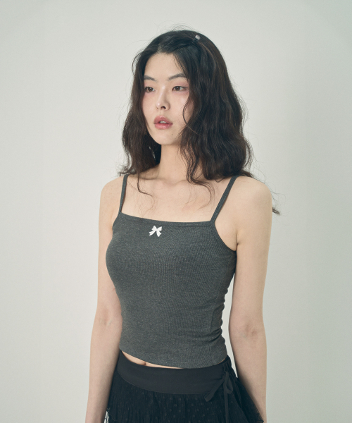 MIHEV(ミヘブ)の「リボンスリーブレストップ グレー(Tシャツ/カットソー・レディース・その他・FREE)」の1枚目の写真