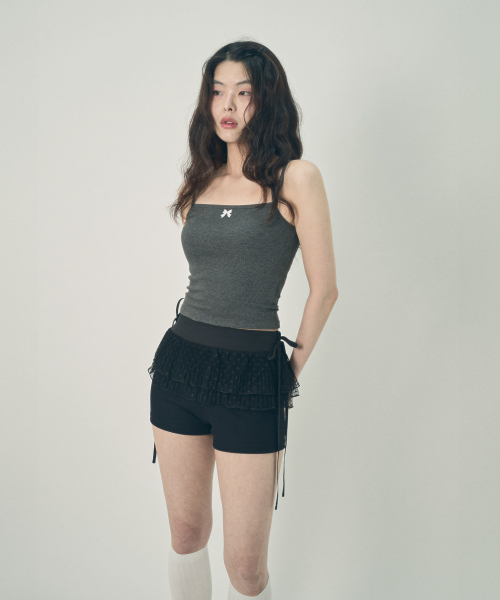 MIHEV(ミヘブ)の「リボンスリーブレストップ グレー(Tシャツ/カットソー・レディース・その他・FREE)」の2枚目の写真