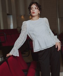 Callarus | ＜単品＞総レースペプラムデザインブラウス〔Callarus〕(シャツ/ブラウス)