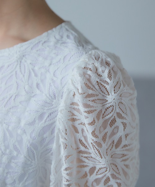 Callarus（カラルス）の「＜単品＞総レースペプラムデザインブラウス〔Callarus〕（シャツ/ブラウス・レディース・ホワイト/ブラック・S/M/L/LL/3L）」の8枚目の写真