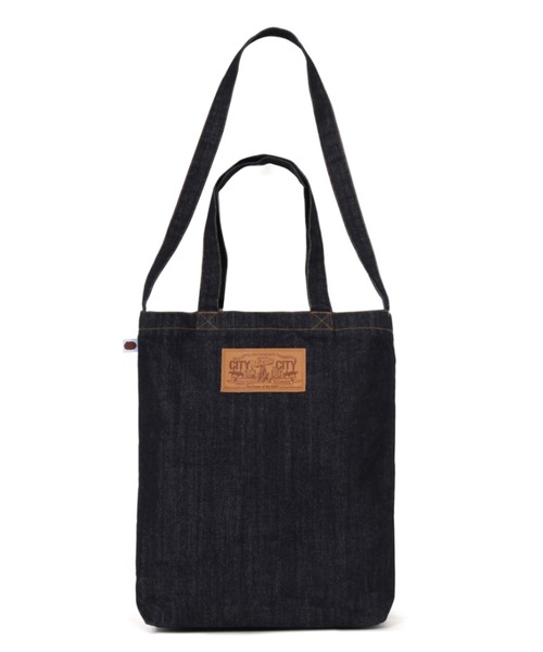 A BATHING APE（アベイシングエイプ）の「APE HEAD DENIM 2WAY TOTE BAG（トートバッグ・メンズ・インディゴブルー・FREE）」の3枚目の写真