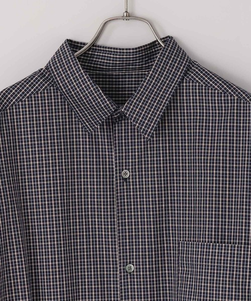LOWRYS FARM（ローリーズファーム）の「【LFM(U)】BROADチェックシャツＬＳ　 640205（シャツ/ブラウス・メンズ・ベージュ/ネイビー・MEDIUM/LARGE）」の4枚目の写真
