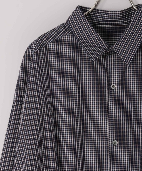 LOWRYS FARM（ローリーズファーム）の「【LFM(U)】BROADチェックシャツＬＳ　 640205（シャツ/ブラウス・メンズ・ベージュ/ネイビー・MEDIUM/LARGE）」の5枚目の写真