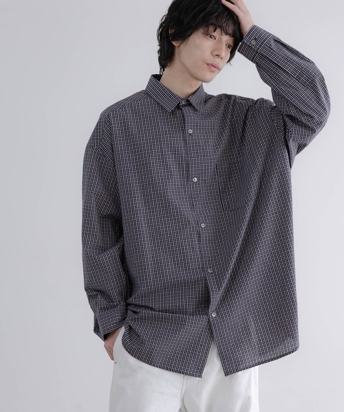 LOWRYS FARM（ローリーズファーム）の「【LFM(U)】BROADチェックシャツＬＳ　 640205（シャツ/ブラウス・メンズ・ベージュ/ネイビー・MEDIUM/LARGE）」の17枚目の写真