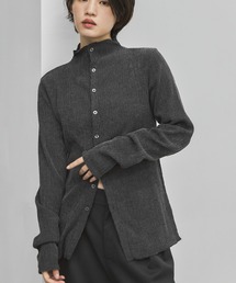 スタンドネックシャーリングシアーカーディガン