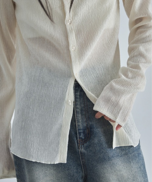 feepur（フェピュール）の「スタンドネックシャーリングシアーカーディガン（カーディガン/ボレロ・レディース・アイボリー/ブラック・MEDIUM）」の11枚目の写真