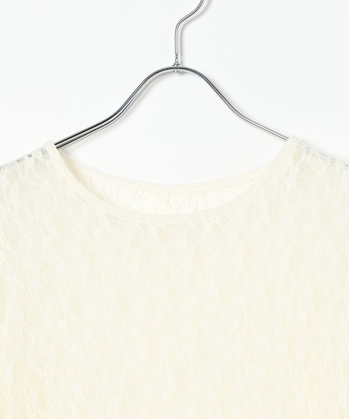 LEPSIM（レプシィム）の「レースインナー　639360（Tシャツ/カットソー・レディース・ブラック/アイボリー/ホワイト/イエロー・FREE）」の6枚目の写真