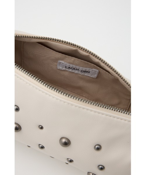 LAGUA GEM（ラグアジェム）の「METAL DOT ROUND バッグ（ショルダーバッグ・レディース・アイボリー/ブラック・FREE）」の13枚目の写真