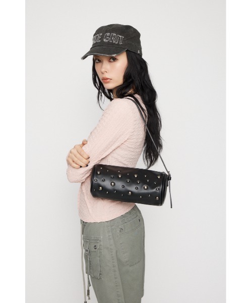 LAGUA GEM（ラグアジェム）の「METAL DOT ROUND バッグ（ショルダーバッグ・レディース・アイボリー/ブラック・FREE）」の17枚目の写真