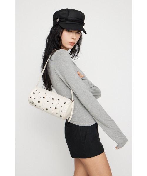 LAGUA GEM（ラグアジェム）の「METAL DOT ROUND バッグ（ショルダーバッグ・レディース・アイボリー/ブラック・FREE）」の18枚目の写真