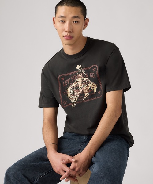 Levi's（リーバイス）の「Levi's/リーバイス ヴィンテージフィット グラフィックTシャツ（Tシャツ/カットソー・メンズ・ブラック・L/M/S/XL）」の3枚目の写真