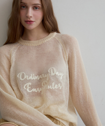 ODER（オディエール）の「チェーンキッドモヘアプルオーバー-ベージュ（ニット/セーター）」