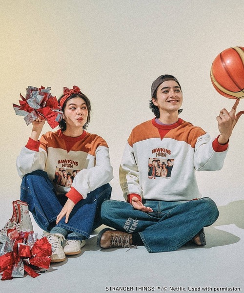 STRANGER THINGS】コラボ配色スウェット（スウェット）｜niko and