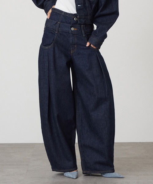 atelier SOMETHING DOUBLE BELT WIDE PANTS/ダブルベルトワイドパンツ