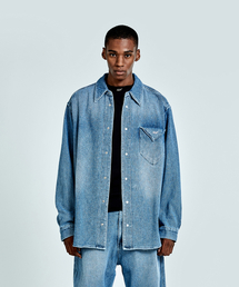 51%（フィフティーワンパーセント）の「Waffle denim shirt - Blue（シャツ/ブラウス）」