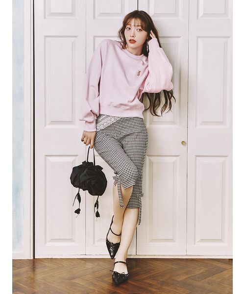 LILY BROWN（リリーブラウン）の「Love letterバブーシュカ（その他ヘアアクセサリー・レディース・ブラック/ホワイト・F）」の6枚目の写真